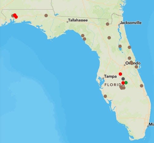 As of 10 a.m. April 24, 2024, there were 26 active wildfires across Florida burning 802 acres.
