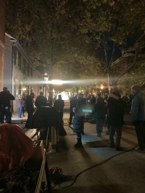 Enchanted light fills the night at this Benefit Street site as 'Hocus Pocus 2' production moved to Providence's East Side.