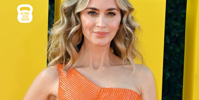 emily blunt wears orange sequin dress