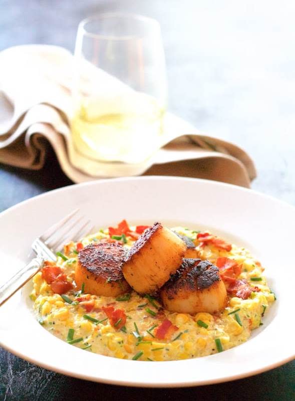 <p>From A Chef's Kitchen</p><p>Seared Scallops with Smoky Sweet Corn Puree is a wonderful way to make the most of Valentine's day falling on what will probably be a busy weeknight. Use leftover grilled corn and enjoy an elegant dinner for two at the same time. </p><p><strong>Get the recipe: <a href="https://www.fromachefskitchen.com/seared-scallops-with-smoky-sweet-corn-puree/" rel="nofollow noopener" target="_blank" data-ylk="slk:Seared Scallops with Smoky Sweet Corn Puree;elm:context_link;itc:0;sec:content-canvas" class="link rapid-noclick-resp">Seared Scallops with Smoky Sweet Corn Puree</a></strong></p>