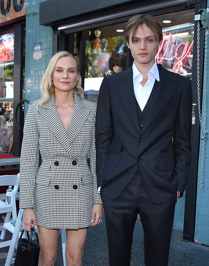 Diane Kruger con el hijo que su pareja Norman Reedus tuvo con la modelo Helena Christensen, Mingus, de 22 años