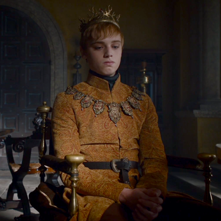 King Tommen sitting in his chambers