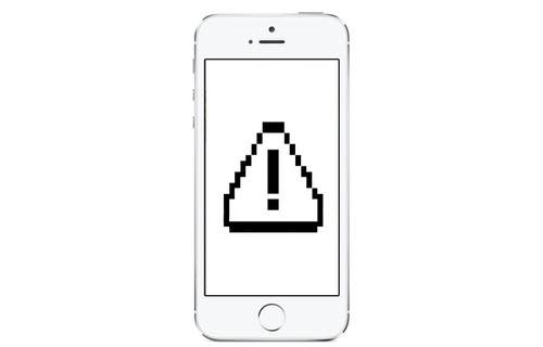 iPhone with error message