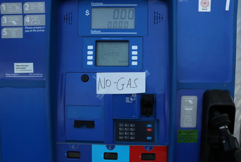 A lack of gasoline at a gas station in Washington, D.C.