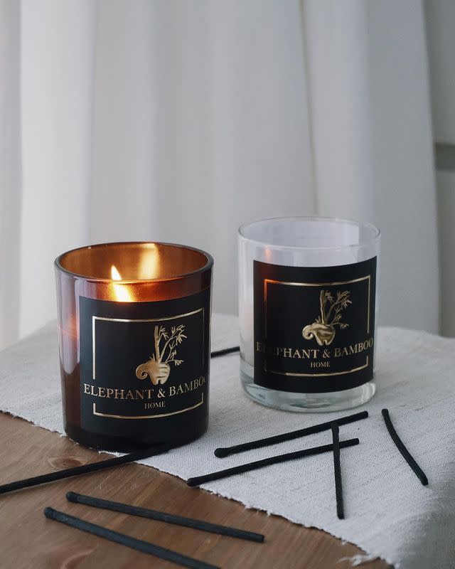 <p>Hand poured in England, these candles are made from 100% soy and coconut wax and blended with natural fragrance oils. The range features everything from wax melts to diffusers, to add a bit of luxury into your home. </p><p><a class="link " href="https://elephantandbamboo.co.uk/shop" rel="nofollow noopener" target="_blank" data-ylk="slk:SHOP NOW;elm:context_link;itc:0;sec:content-canvas"> SHOP NOW</a></p><p><a href="https://www.instagram.com/p/CL4miMunmKa/" rel="nofollow noopener" target="_blank" data-ylk="slk:See the original post on Instagram;elm:context_link;itc:0;sec:content-canvas" class="link ">See the original post on Instagram</a></p>