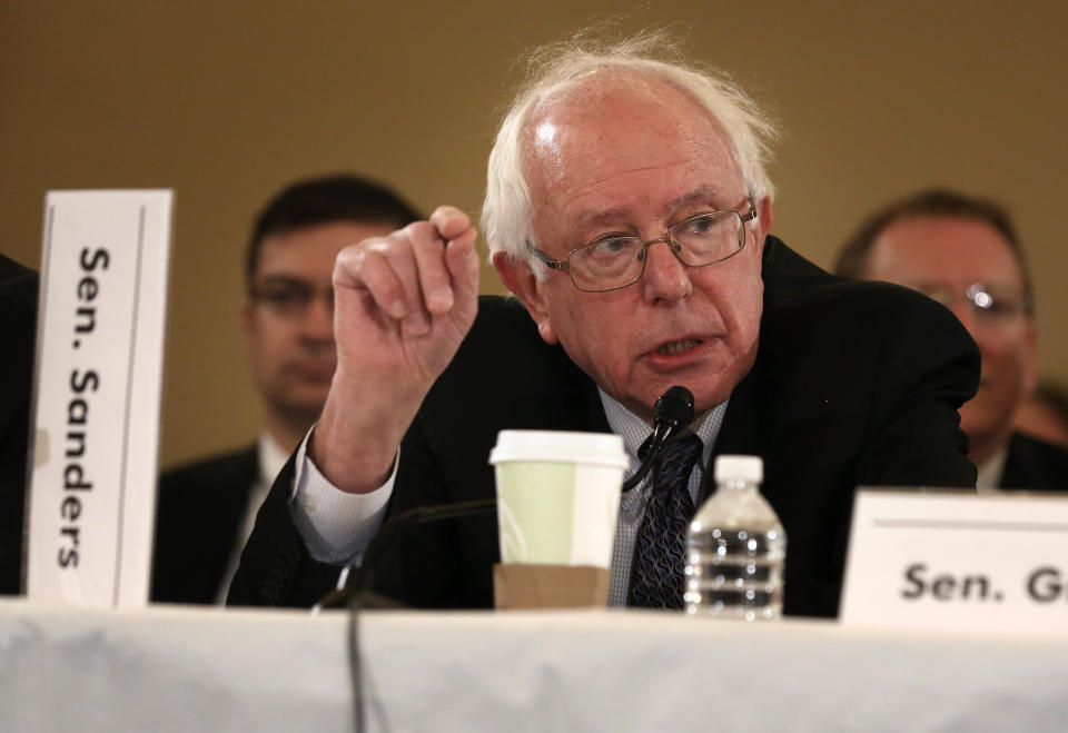 Sanders, seen here at a budget conference&nbsp;in Nov. 2013, introduced a single-payer health care bill that year that received no support from colleagues. Supporters value his consistency. (Photo: Alex Wong/Getty Images)