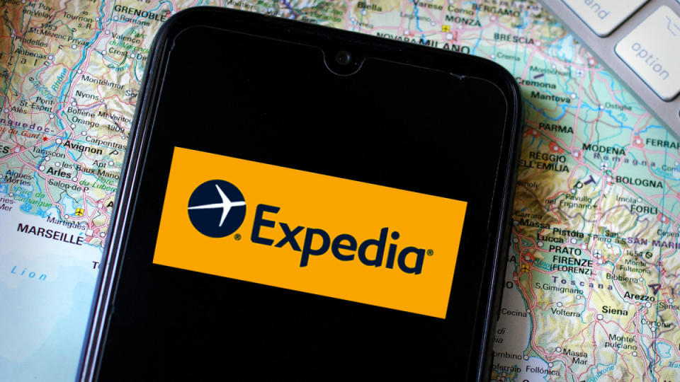 Expedia shares jumped even after the company warned of soft demand ahead.<p>Shutterstock</p>