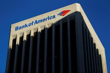 The Bank of America building is shown in Los Angeles, California October 29, 2014. REUTERS/Mike Blake/File Photo