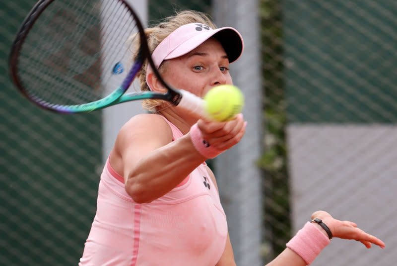 Ukrainian Dayana Yastremska (pictured) converted just 2 of 10 break point opportunities in a straight-sets loss to Zheng Qinwen of China in the 2024 Australian Open semifinals Thursday in Melbourne. File Photo by Maya Vidon-White/UPI