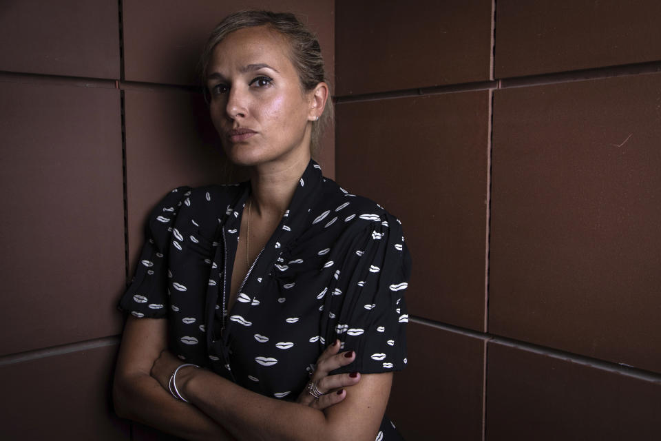 Director Julia Ducournau poses for portrait photographs for the film 'Titane' at the 74th international film festival, Cannes, southern France, Thursday, July 15, 2021. (Photo by Vianney Le Caer/Invision/AP)