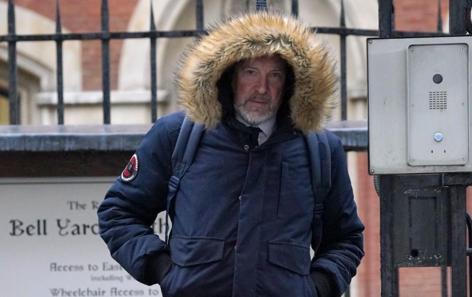 Mr Lousada, who denied the allegations, outside the Royal Courts of Justice in London