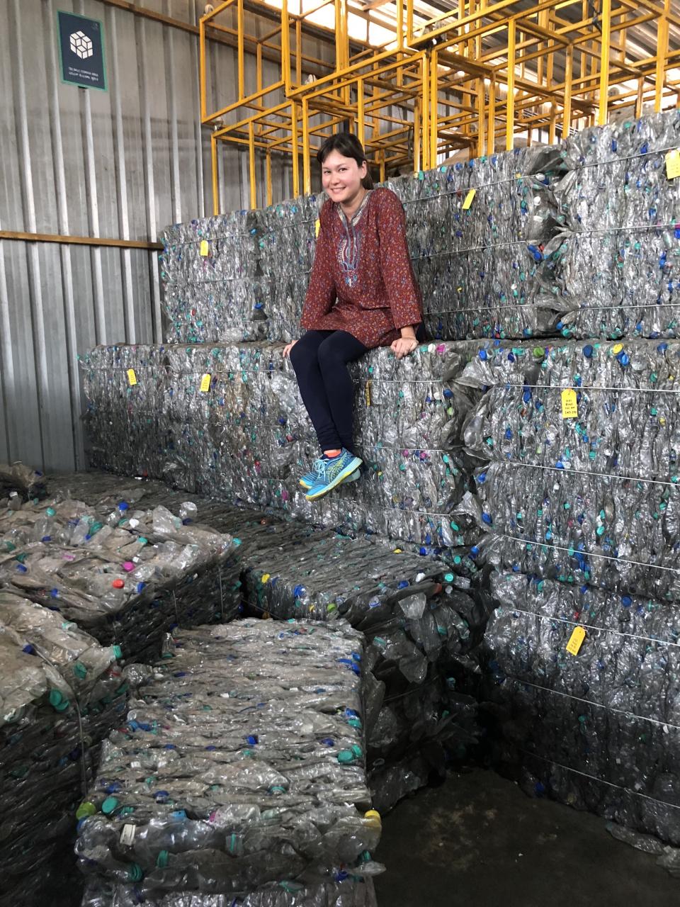 Eunice Olsen at an aggregation center in India. (PHOTO: The Body Shop)