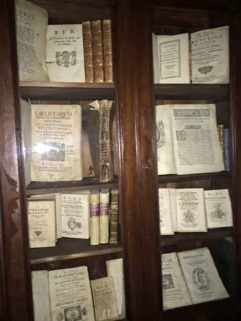 The old books in a library room in Cosenza, Italy, 19 August 2017. - Credit: Cosenza Library Press Office/ANSA