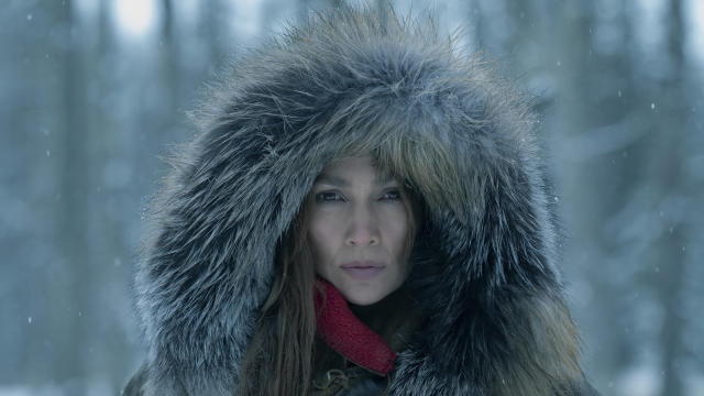  The titular mother looks directly into the camera in Jennifer Lopez&#39;s The Mother on Netflix 