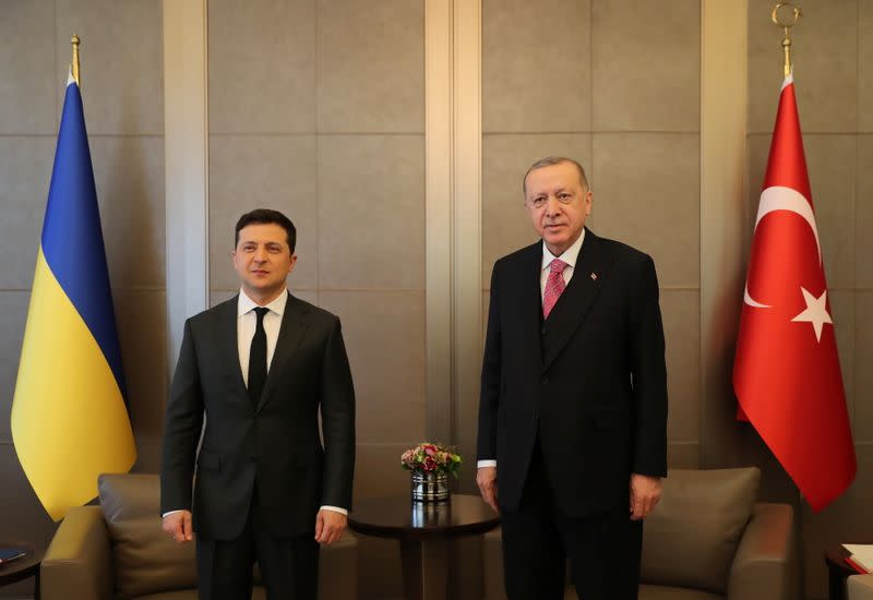 Turkish President Tayyip Erdogan meets with Ukraine's President Volodymyr Zelenskiy in Istanbul