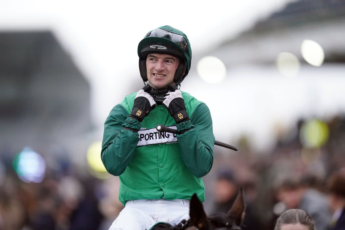Patrick Mullins won the Champion Bumper and brought up his father’s 100th winner at the Cheltenham Festival  (Mike Egerton/PA Wire)