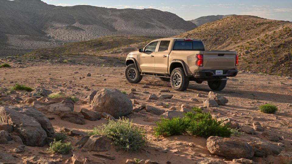 rear three quarter view of the 2023 colorado zr2