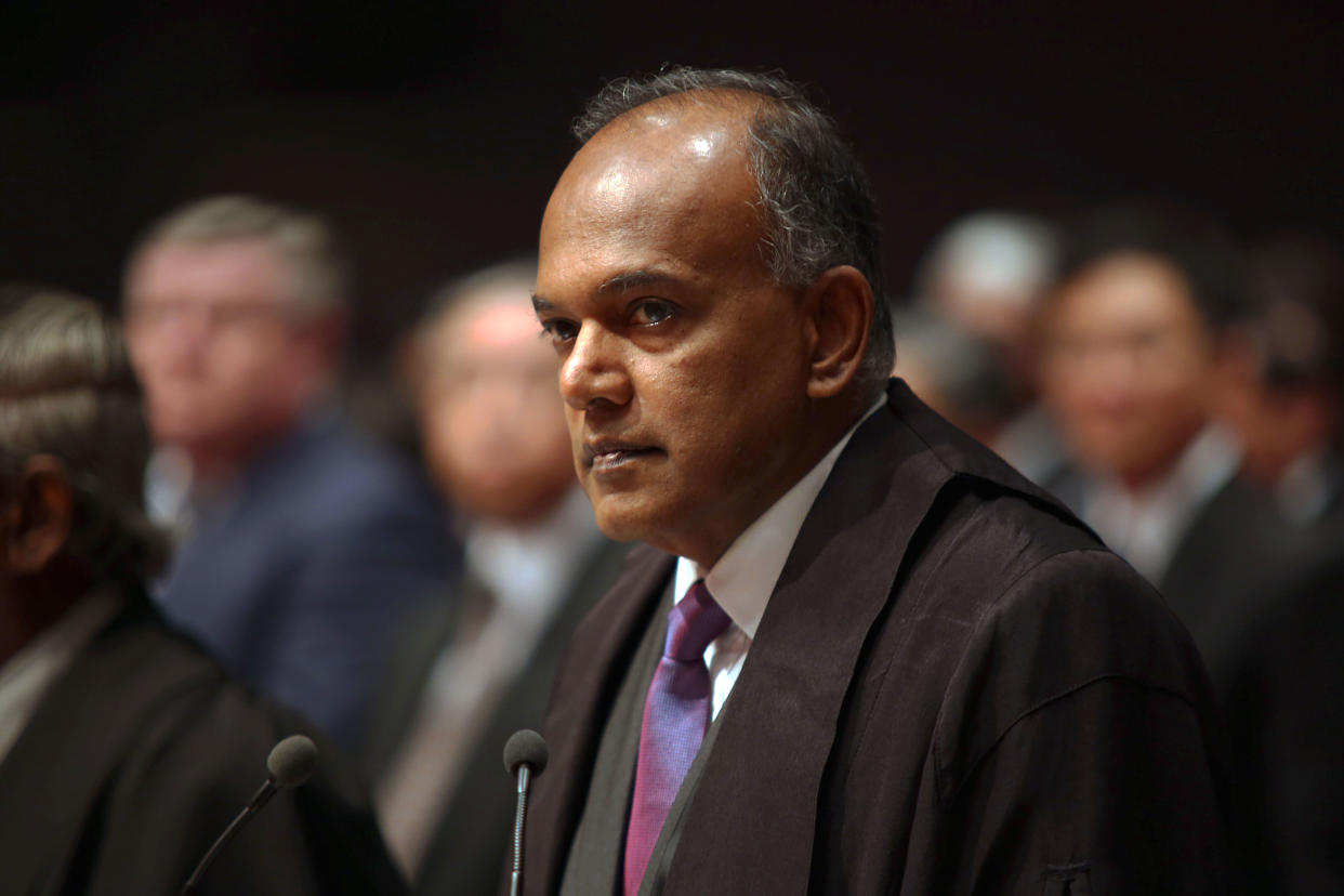 Law Minister K Shanmugam. (PHOTO: Dhany Osman / Yahoo News Singapore)