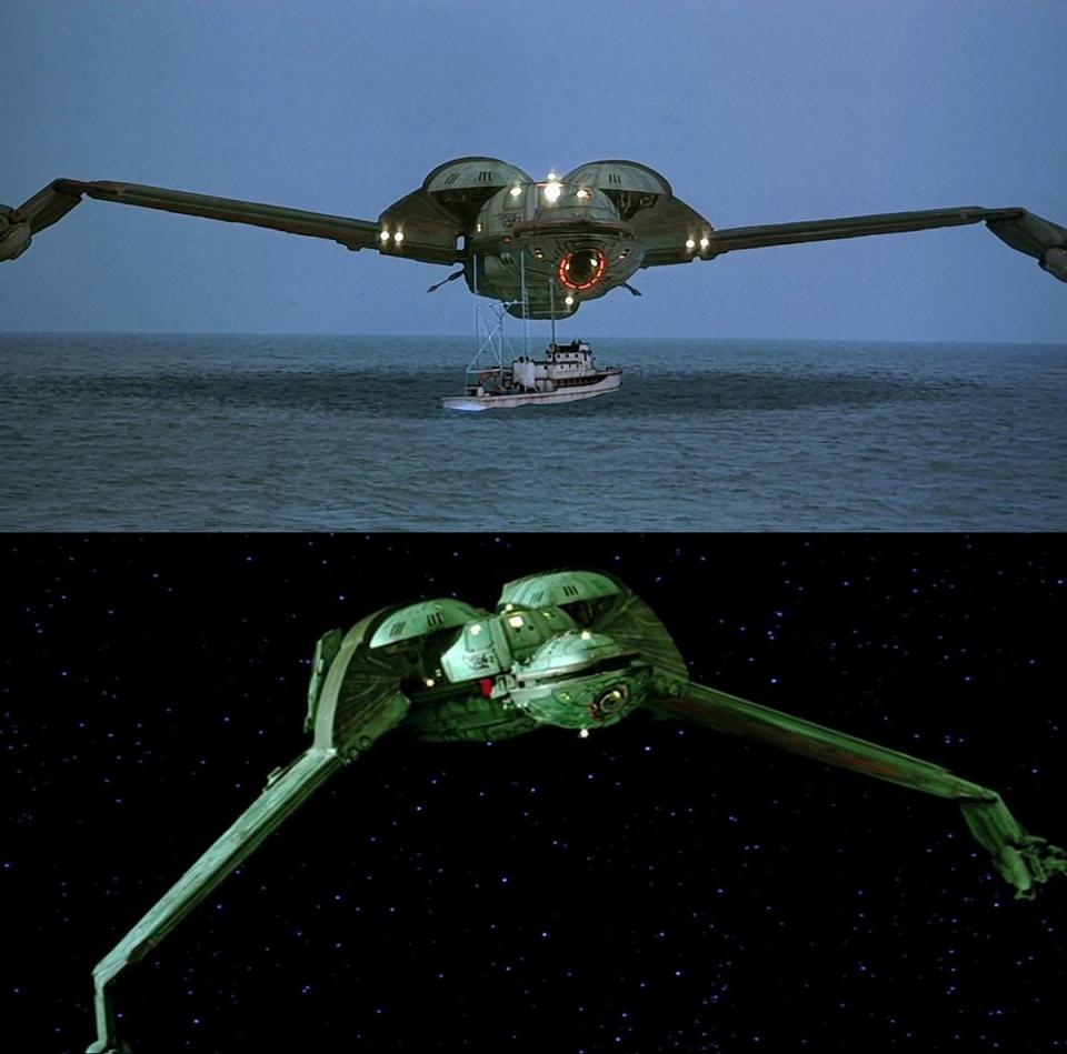 The H.M.S. Bounty, a Klingon Bird of Prey renamed by Admiral James T. Kirk.