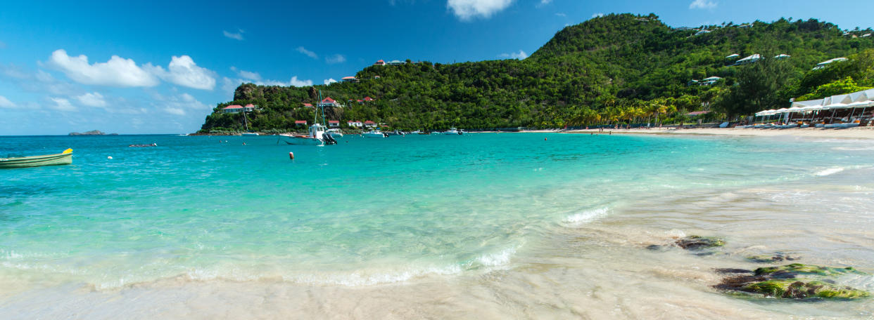 French island in a Caribbean sea