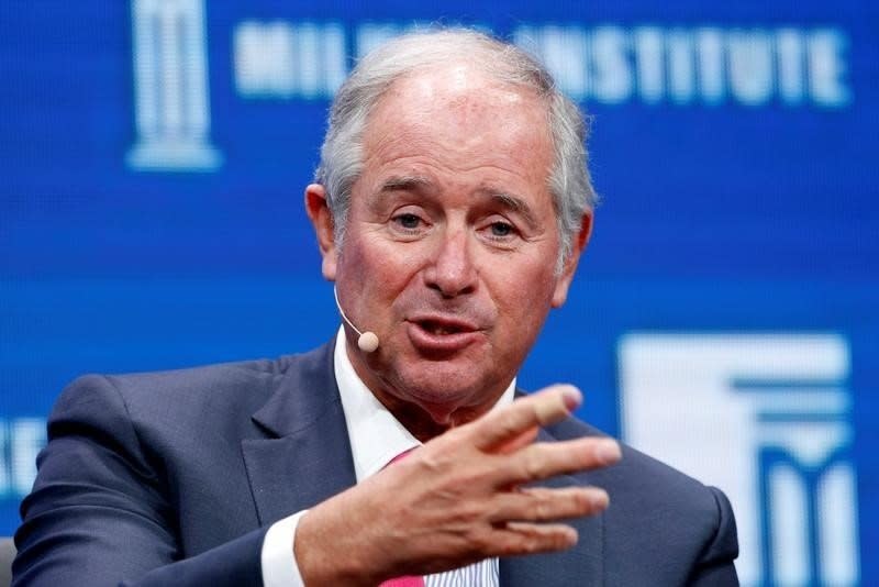 Stephen Schwarzman, Chairman, CEO and Co-Founder of Blackstone, speaks at the Milken Institute Global Conference in Beverly Hills, California, U.S., May 3, 2016. REUTERS/Lucy Nicholson