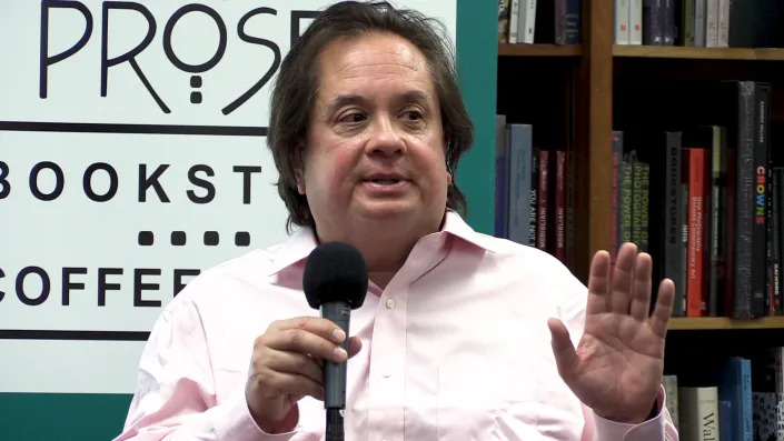 George Conway on the set of the Yahoo News Skullduggery podcast at Politics & Prose in Washington, DC on April 28, 2022. (Michael Aitken for Yahoo News)