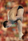 David Boudia of the United States competes in the Men's 10m Platform Diving Semifinal on Day 15 of the London 2012 Olympic Games at the Aquatics Centre on August 11, 2012 in London, England. (Photo by Adam Pretty/Getty Images)