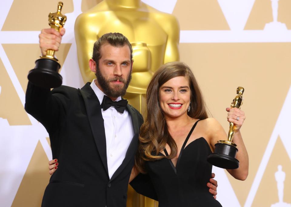 Rachel Shenton shines at Oscars 2018: Ex Hollyoaks star wins with The Silent Child and gives acceptance speech in sign language