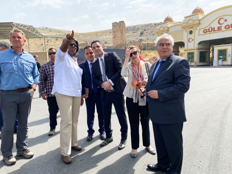 U.S. Ambassador to the United Nations Thomas-Greenfield visits the border between Turkey and Syria
