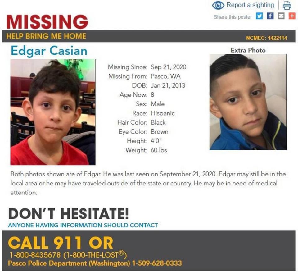 Edgar Casian was last seen by police in September 2020. His body was found in Benton County in February 2022.