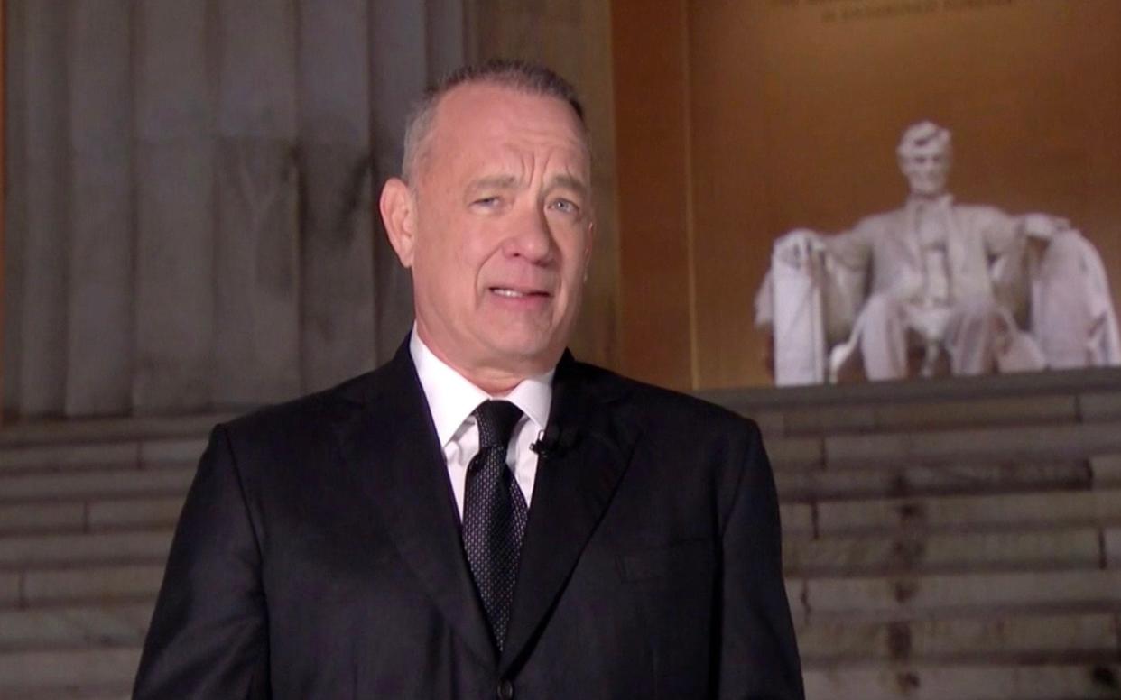 Tom Hanks speaks during the Celebrating America event following the inauguration of Joe Biden -  bideninaugural.org