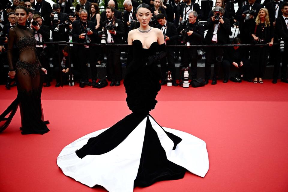 Jessica Wang at "The Apprentice" screening during the 2024 Cannes Film Festival.