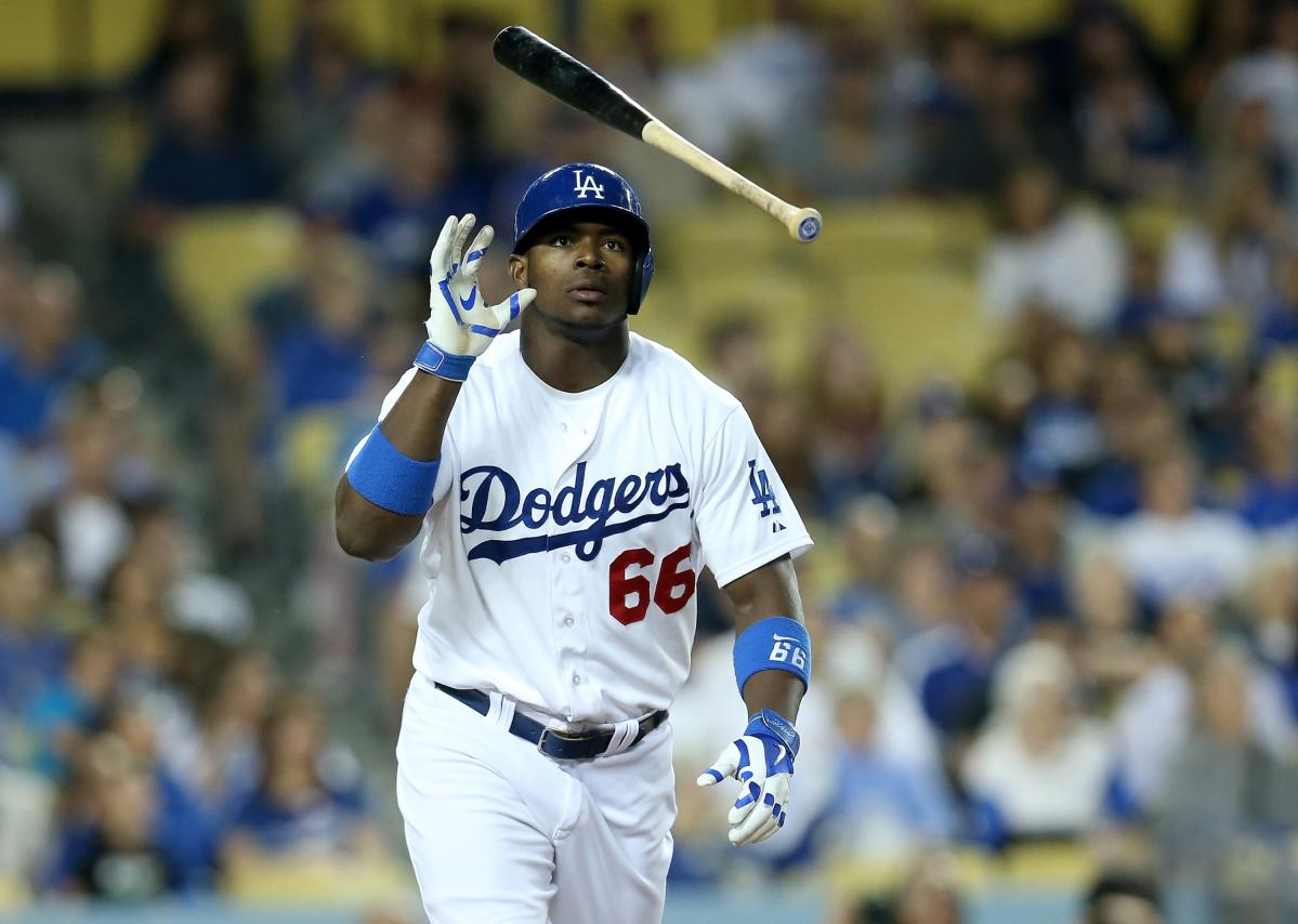 The latest sensation to don a Dodgers uniform: Yasiel Puig.