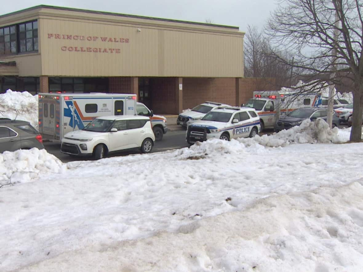 Police arrested a youth Friday morning after an alleged violent attack at Prince of Wales Collegiate in St. John's on Thursday. (Ted Dillion/CBC - image credit)