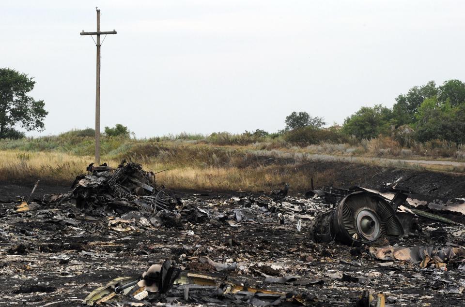 The wreckage of flight MH17. Source: Getty