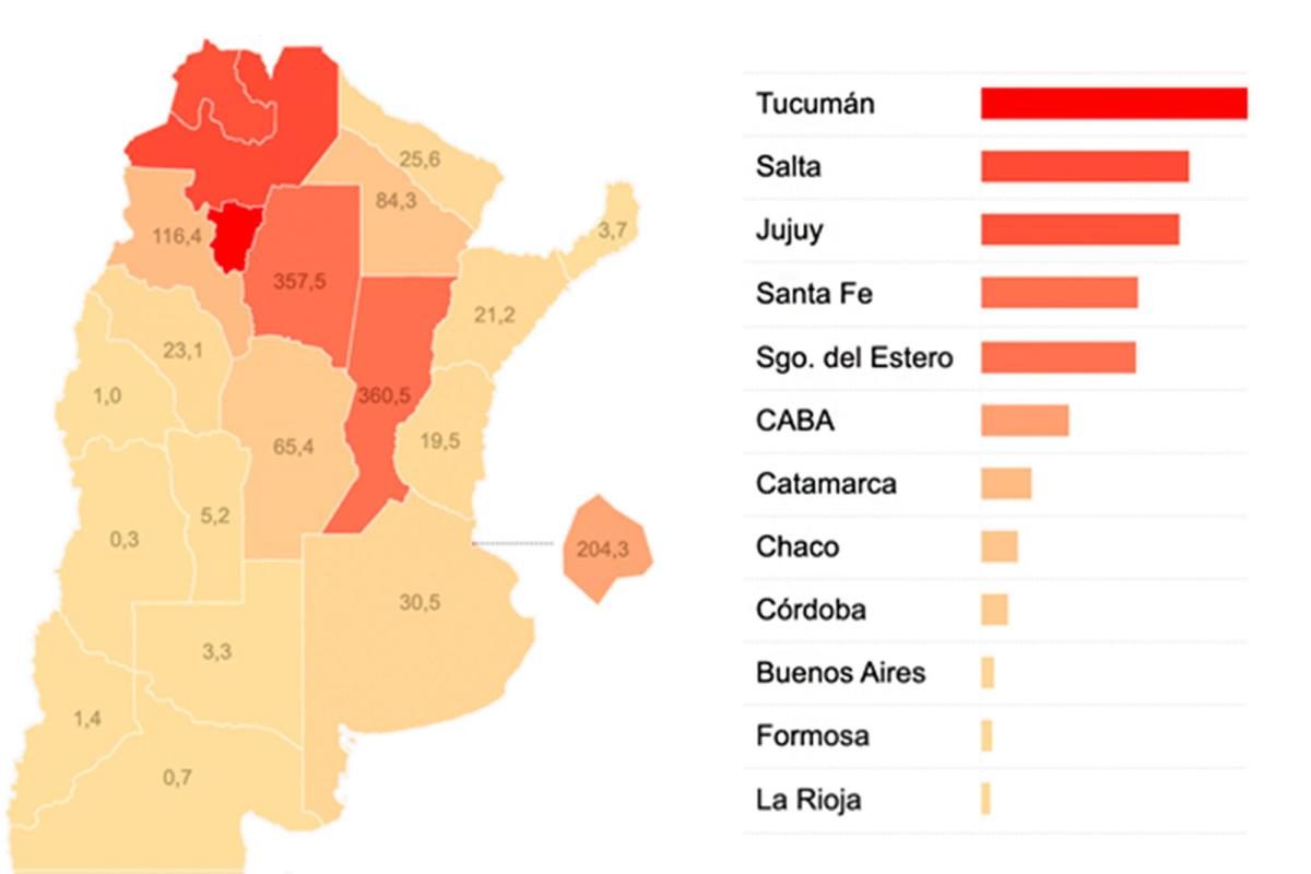 El mapa del dengue cuáles son las provincias que más casos tienen y