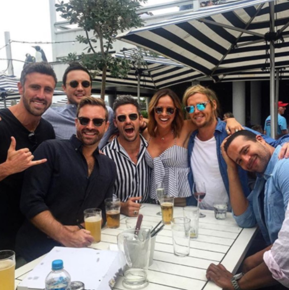 The Bachelorette guys hang out but where is Stu? Source: Instagram