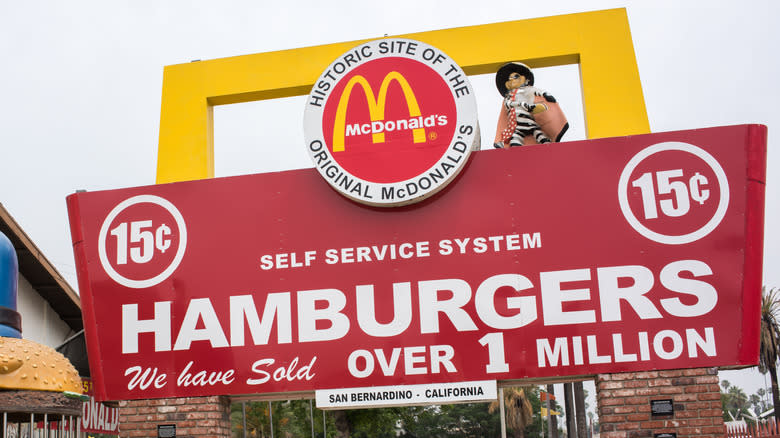 sign for the original McDonald's