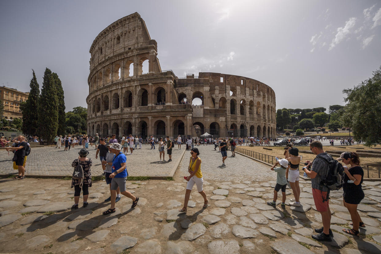 The Colosseum in Rome, Italy.