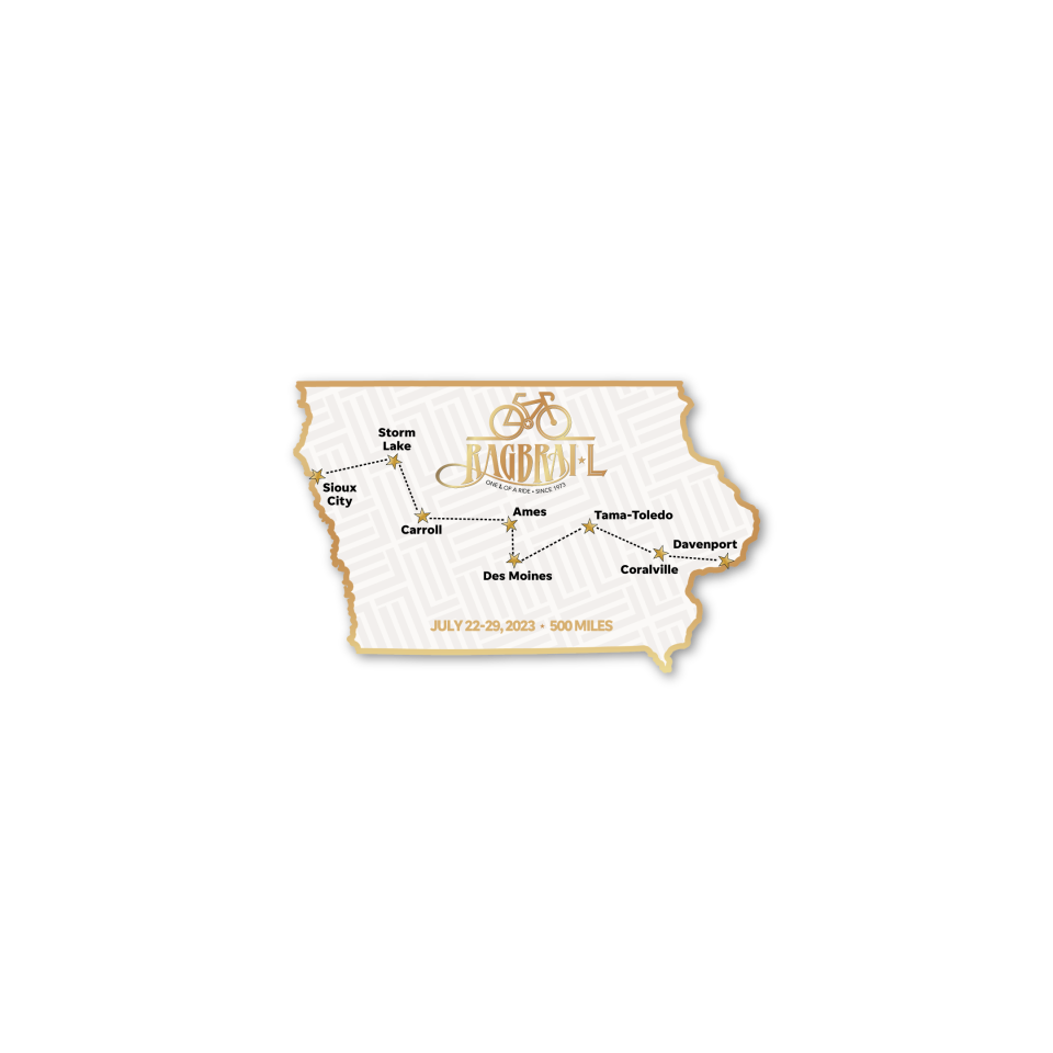 RAGBRAI 50th anniversary route