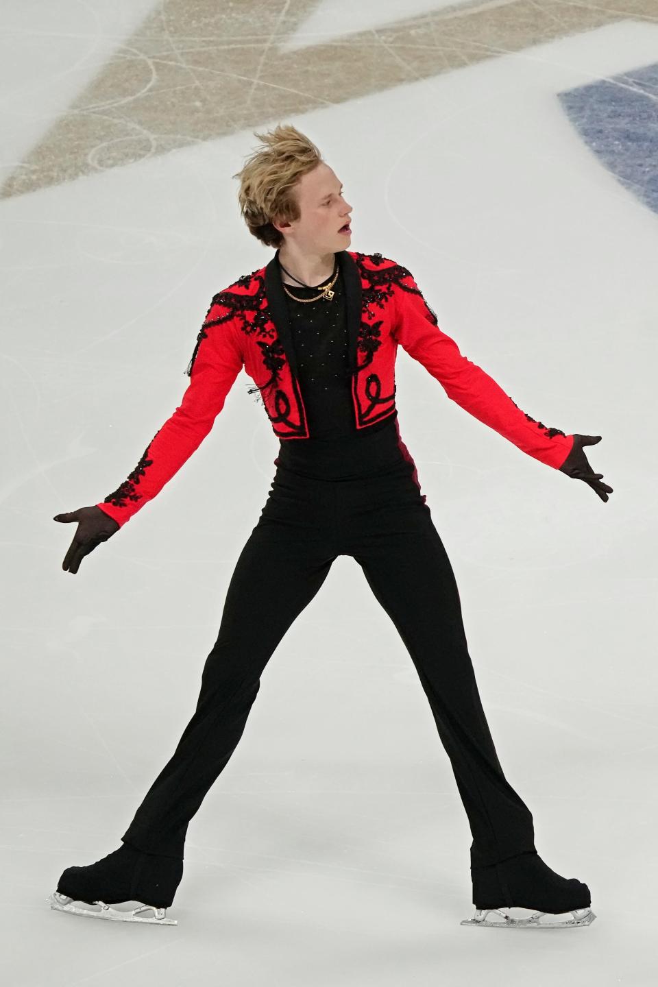 Ilya Malinin holds a nearly 20-point lead after the men's short program during the 2024 US Figure Skating Championships.