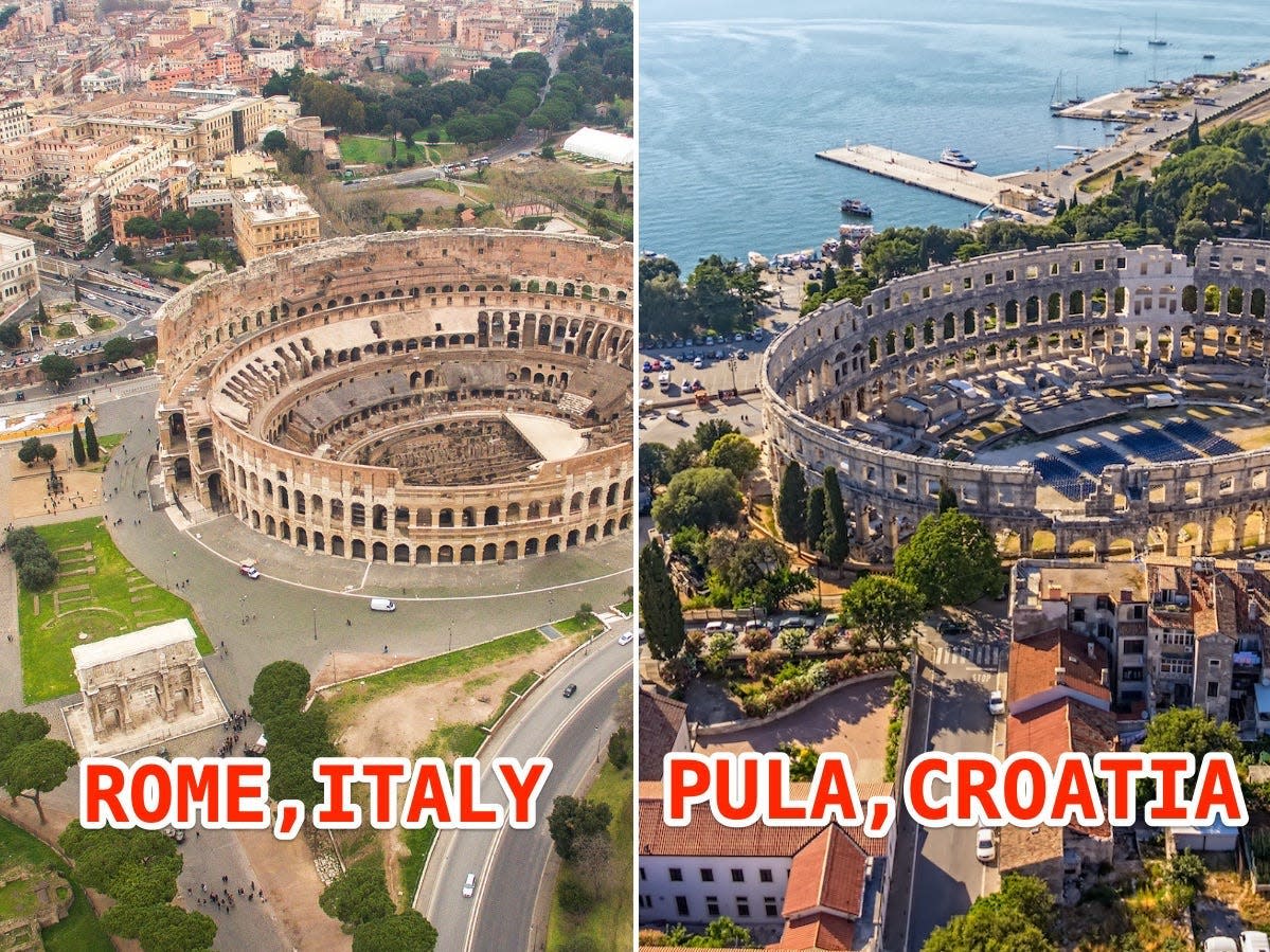 Instead of visiting the Italy's tourist hotspot, Rome, head to Pula, Croatia, and explore Roman ruins without the crowds.