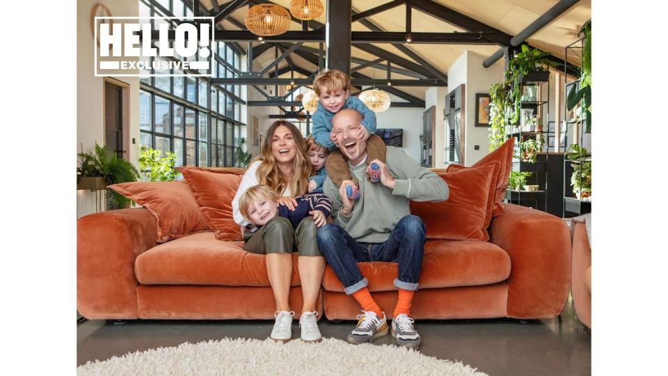 Jessica Irwin and her three sons pose for HELLO! shoot