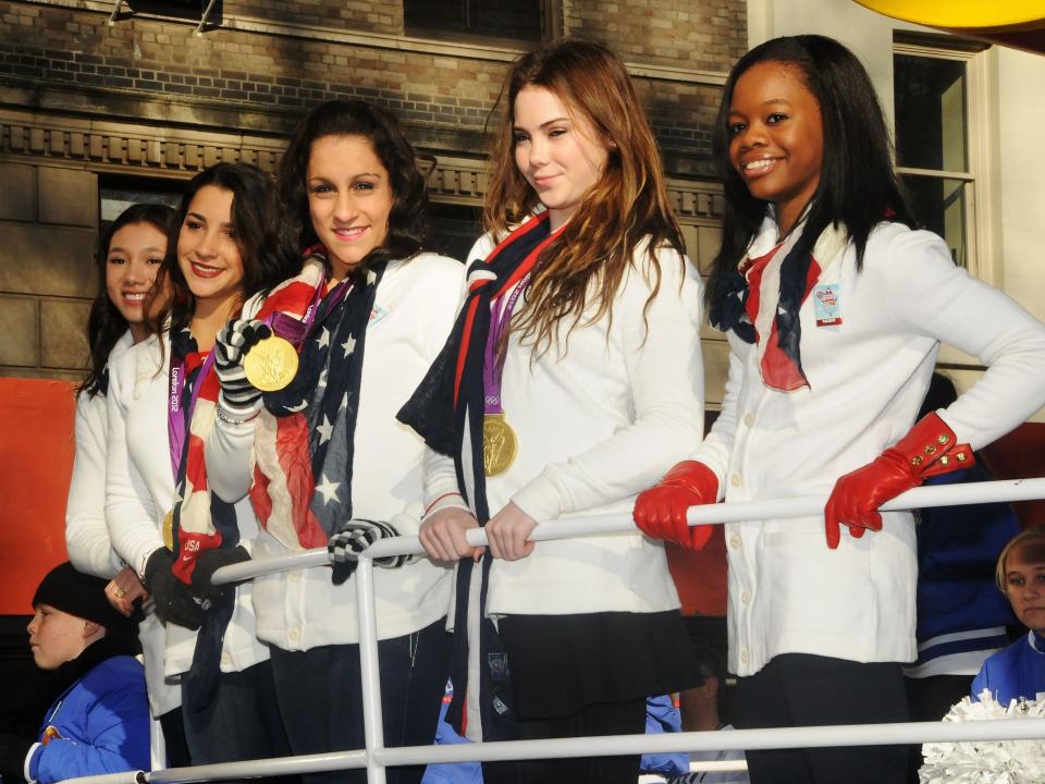 The Fierce Five at the Macy's thanksgiving day parade 2012