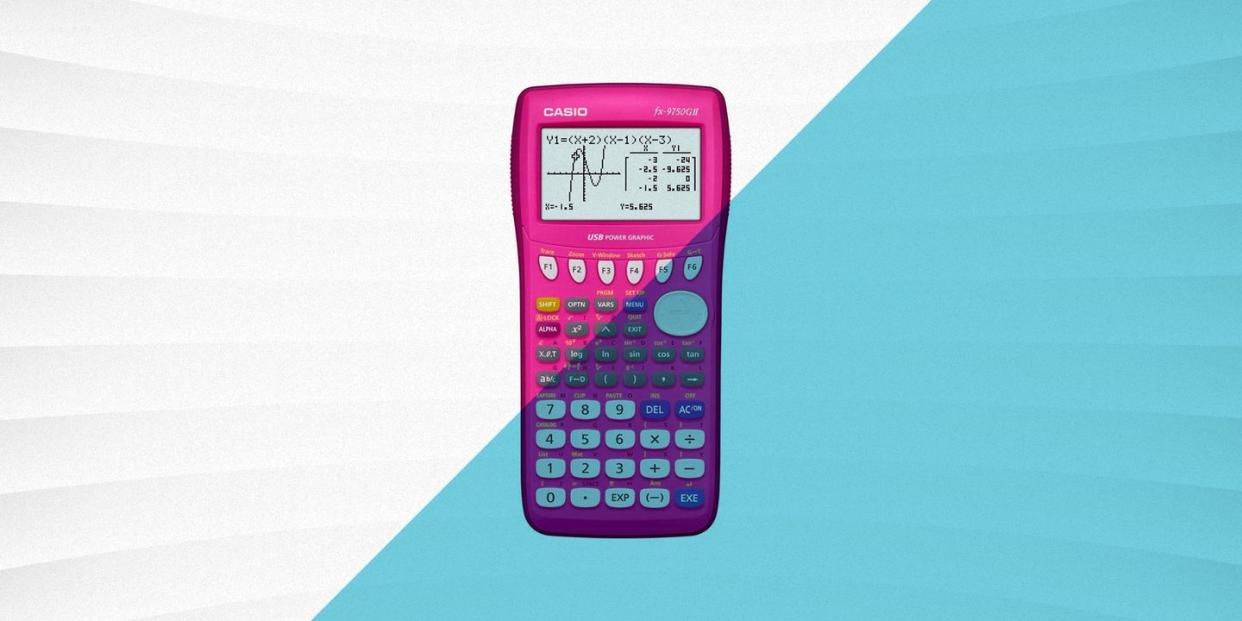 casio pink graphing calculator lead
