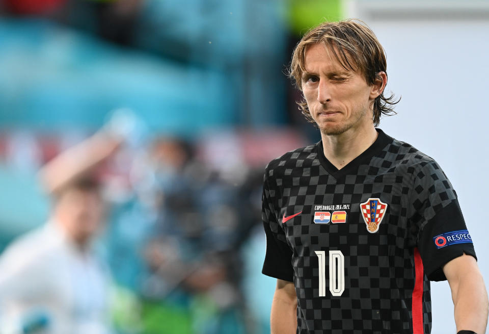 Soccer Football - Euro 2020 - Round of 16 - Croatia v Spain - Parken Stadium, Copenhagen, Denmark - June 28, 2021 Croatia's Luka Modric after the match Pool via REUTERS/Stuart Franklin