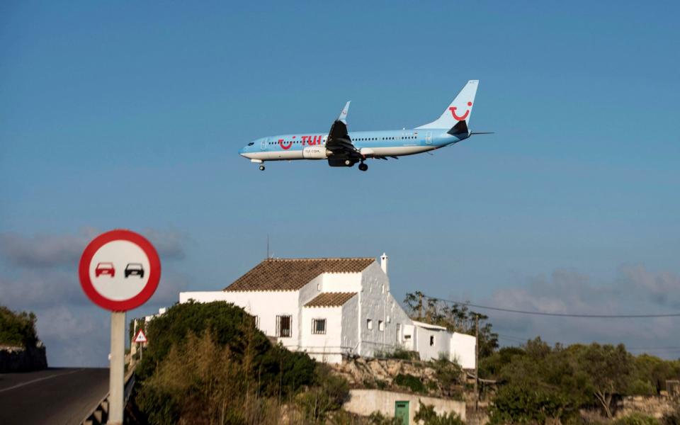 A TUI plane arriving in Menorca, Spain - David Arquimbau Sintes/EPA-EFE/Shutterstock