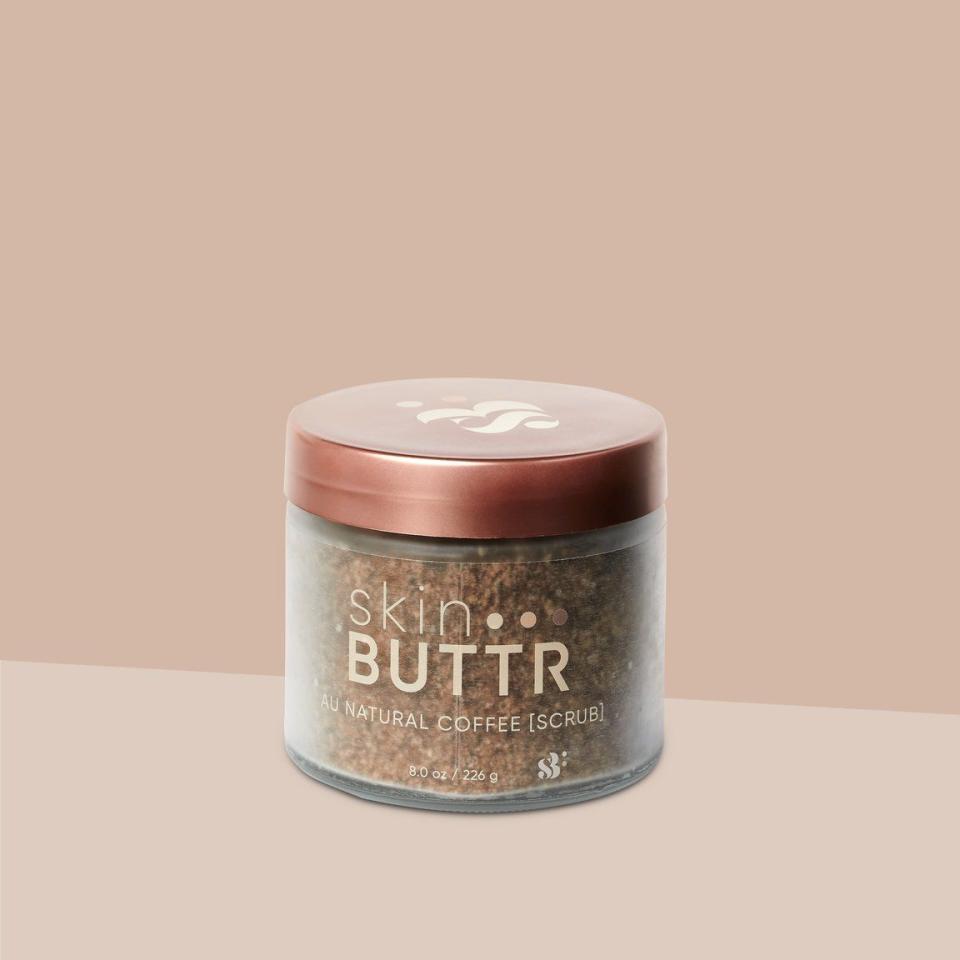 <p><a href="https://skinbuttr.com/collections/scrubs/products/cocoa-vanilla-scrub?variant=4553160581" rel="nofollow noopener" target="_blank" data-ylk="slk:Shop Now;elm:context_link;itc:0;sec:content-canvas" class="link ">Shop Now</a></p><p>Au Natural Coffee Scrub</p><p>skinbuttr.com</p><p>$28.00</p>