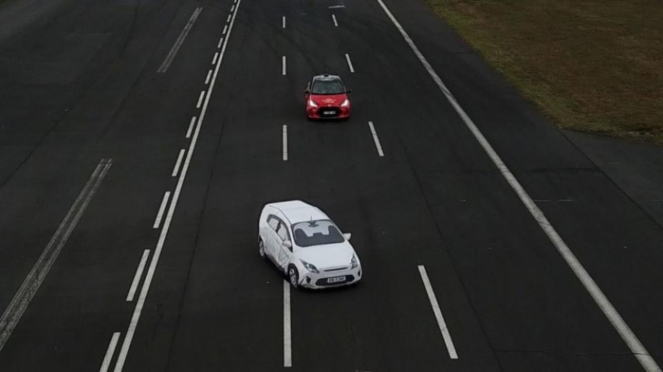 此項測試主要是針對高速巡航的狀況下，安全系統針對不同狀況的反應。(圖片來源/ Euro NCAP)