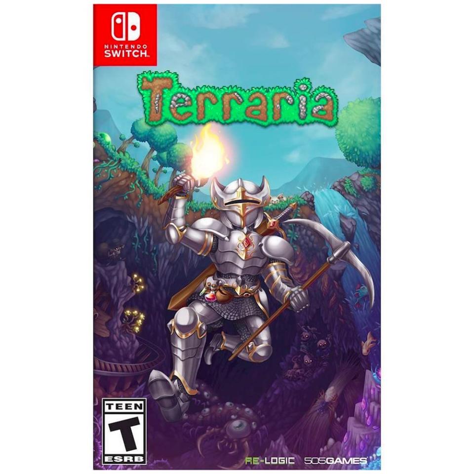 <p><a href="https://go.redirectingat.com?id=74968X1596630&url=https%3A%2F%2Fwww.bestbuy.com%2Fsite%2Fterraria-nintendo-switch-digital%2F6359843.p%3FskuId%3D6359843&sref=https%3A%2F%2Fwww.bestproducts.com%2Fparenting%2Fteen%2Fg45575395%2Fbest-video-games-for-teens%2F" rel="nofollow noopener" target="_blank" data-ylk="slk:Shop Now;elm:context_link;itc:0;sec:content-canvas" class="link ">Shop Now</a></p><p>Terraria (Nintendo Switch)</p><p>Best Buy</p><p>$19.99</p>